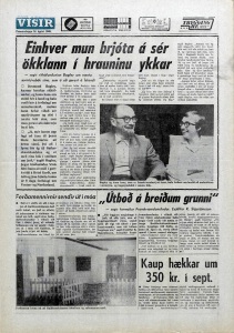 Desmond Bagley Icelandic media article from Visir 14th August 1969.