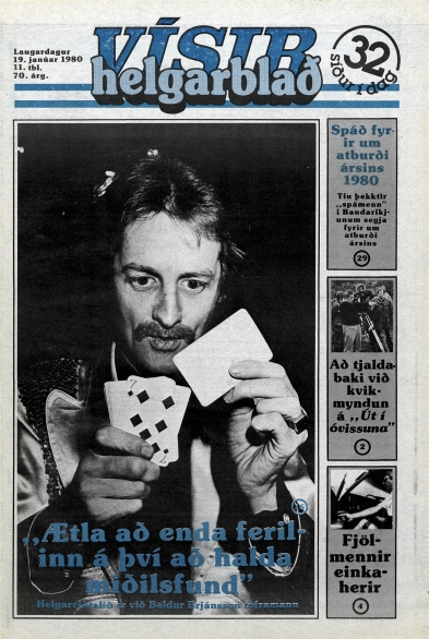 Desmond Bagley Running Blind Icelandic media article from Visir 19th January 1980.