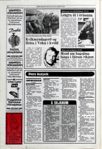 Desmond Bagley Running Blind Icelandic media article from Morgunbladid 6th February 1980.
