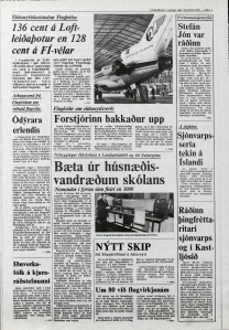 Desmond Bagley Running Blind Icelandic media article from Thjodviljinn 5th January 1980.