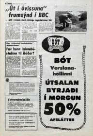 Desmond Bagley Running Blind Icelandic media article from Visir 10th Janaury 1979.