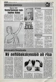Desmond Bagley Running Blind Icelandic media article from Visir 30th January 1980.